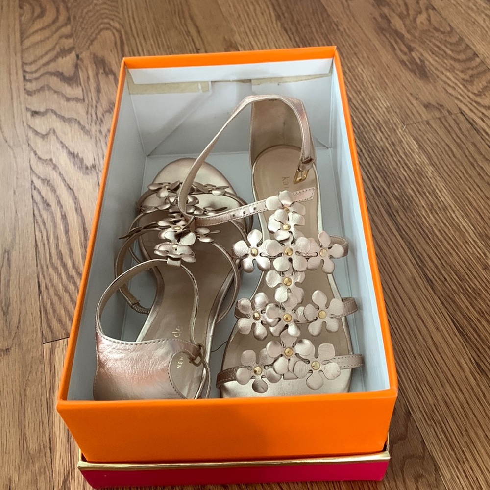 Gold leather Kate Spade sandals